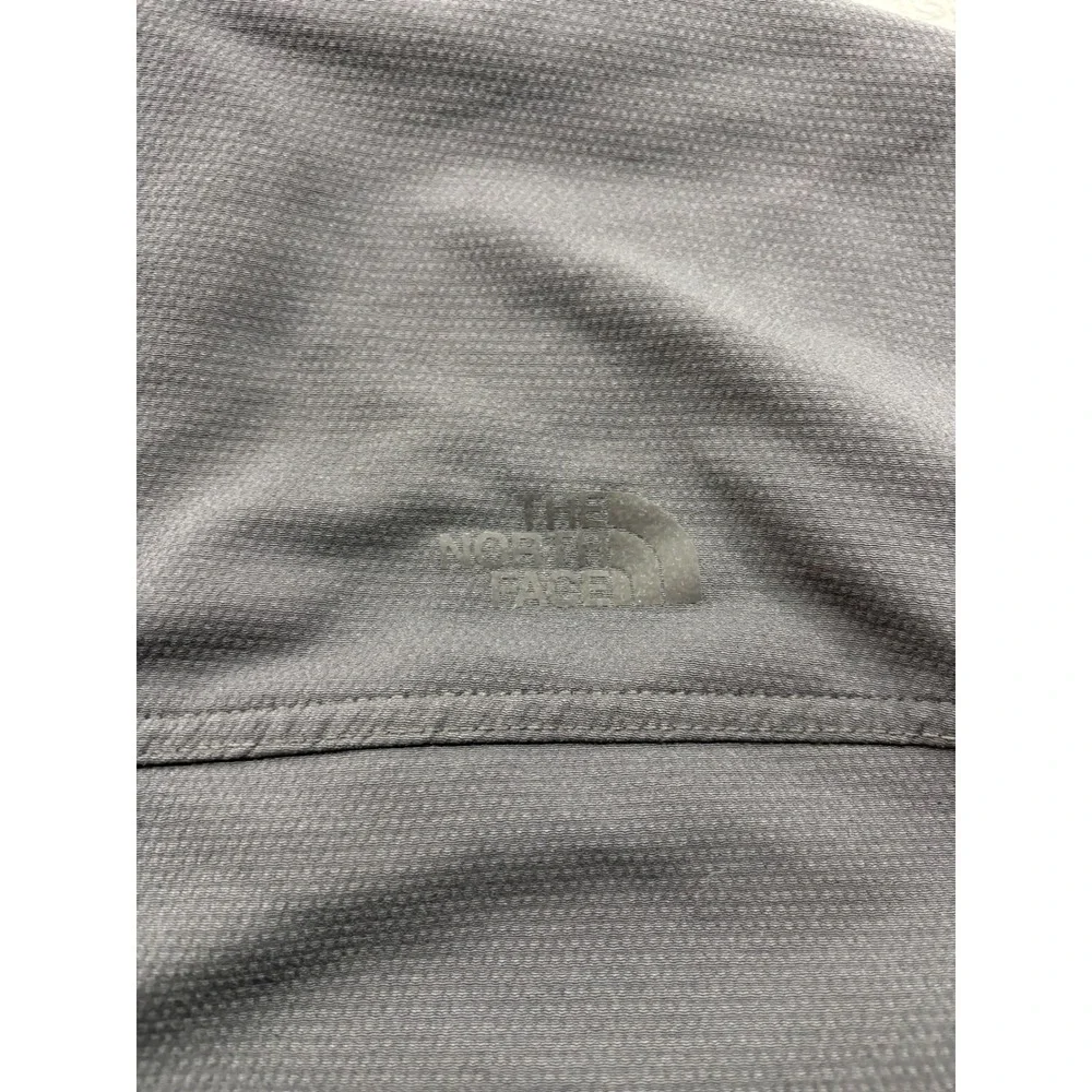 The North Face Mens Full Zip Jacket Dark Gray Textured‎ Stretch Mock Neck Large